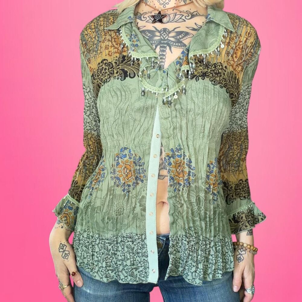 vintage y2k dress barn fairy beaded sequin top